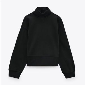 ZARA black turtleneck sweater sweatshirt